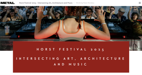 METAL MAG: HORST 2025 featuring performance by Eddie Peake