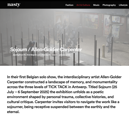 Nasty Magazine about experiencing Sojourn in TICK TACK