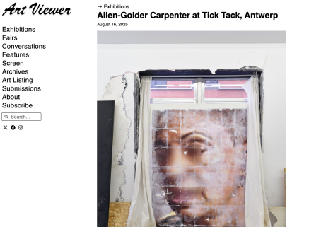 Art Viewer features Allen Golder Carpenter's solo exhibition Sojourn
