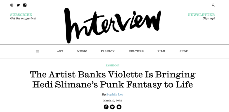 The Artist Banks Violette Is Bringing Hedi Slimane’s Punk Fantasy to Life