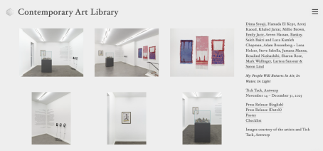 ContemporaryArtLibrary / My People Will Return: In Air, In Water, In Light