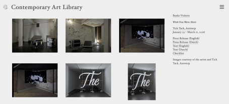 Contemporary Art Library features WISH YOU WERE HERE