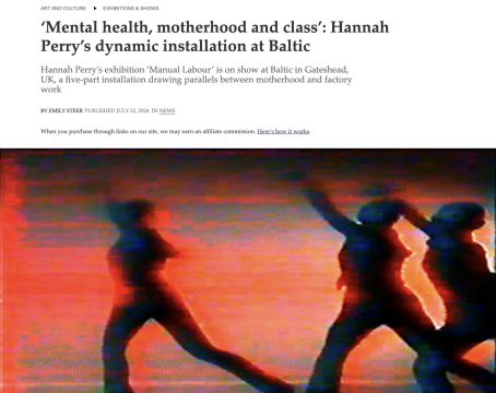 WallPaper: ‘Mental health, motherhood and class’: Hannah Perry’s dynamic installation at Baltic