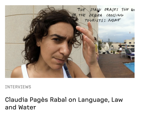 FRIEZE: Claudia Pagès Rabal on Language, Law and Water