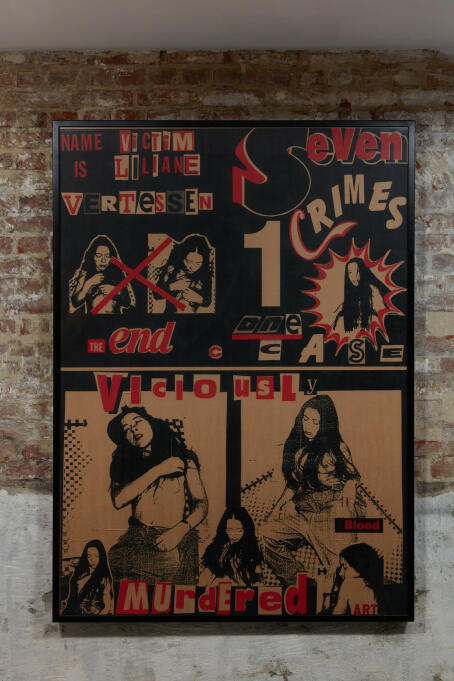 Seven crimes one case. Viciously Murdered - 1993 Collage print (A.P.) - 143×103 cm