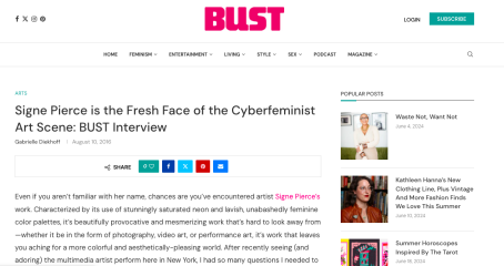 Signe Pierce is the Fresh Face of the Cyberfeminist Art Scene: BUST Interview