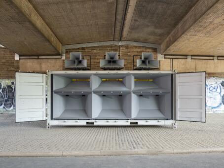 Nik Nowak, The Sound of the Multitude, 2023. Sound installation. Dimensions variable. Installation view, Ruhr Ding: Schlaf, Mülheim an der Ruhr, 2023. Photo: Henning Rogge