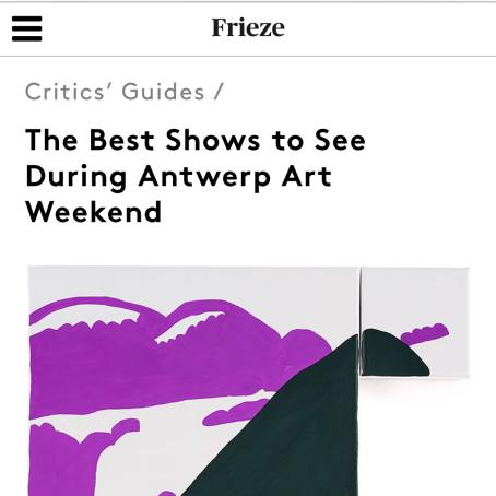 Frieze critics' guide: best show to see in Antwerp