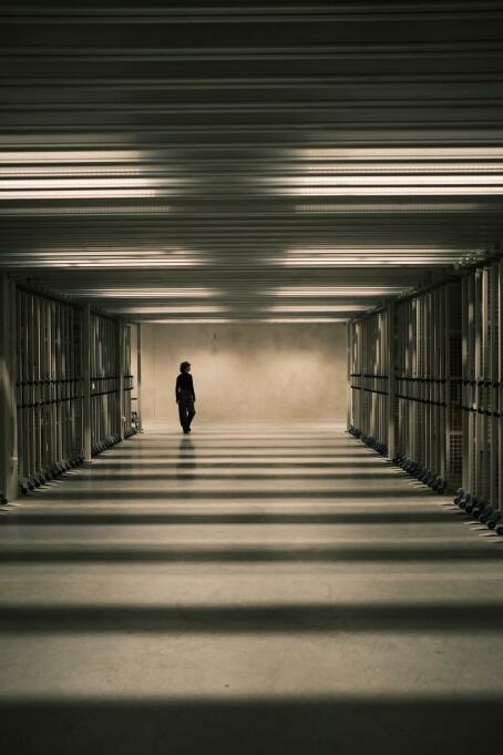 SCRUM, performance in depot by Lily White, dancers Mina Verheyen and Charlotte Dos Santos, Nothing New Under the Sun, TICK TACK, 2026. Photographer: Sammuel Nijhuis.